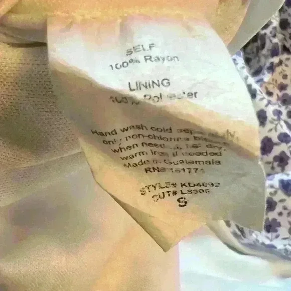 Altar’d State violet floral patterns on white Size small dress - Picture 6 of 6